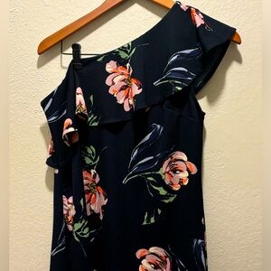 Off one shoulder floral dress